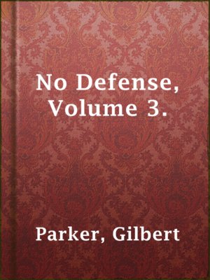 cover image of No Defense, Volume 3.